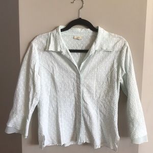 J Jill blue medium 3/4 length sleeve sheet